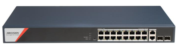 Hikvision DS-3E1520HP-SI-16P2T2F — PoE kommutator